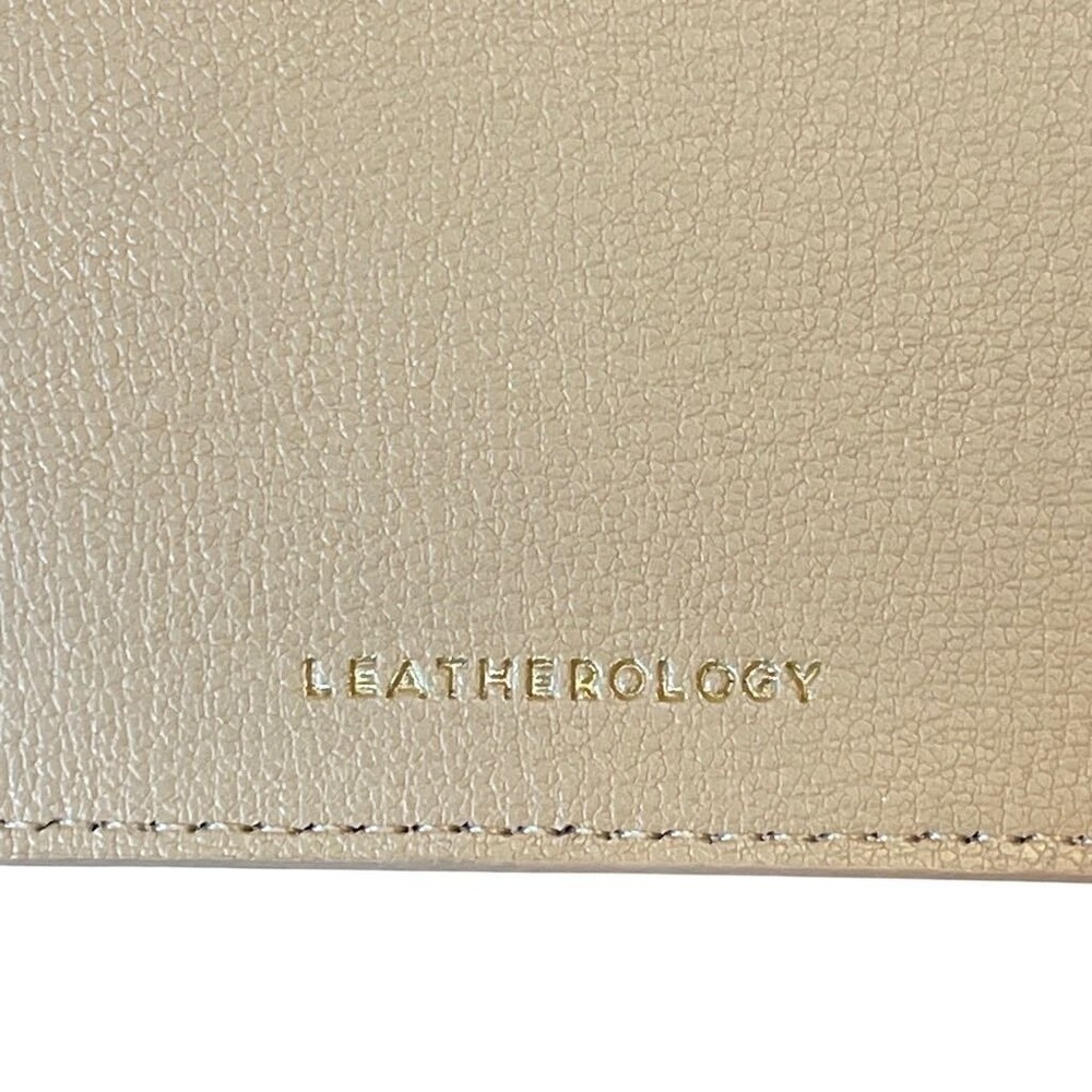 Tan Pebbled Leather Wristlet Clutch Pouch Leatherology Minimalist Quiet Luxury - Picture 4 of 8